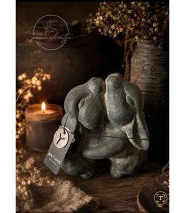 ### wordt niet verzonden 0 Rabbits Falls In Love Majestic Vintage D.16 H.16