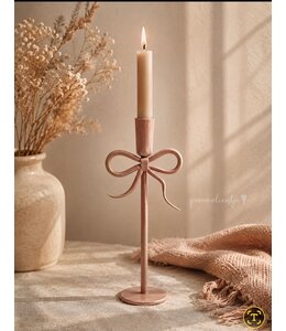 # Kaarsenstandaard bow 30cm roze
