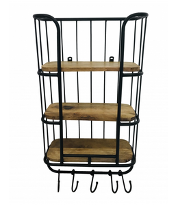wallshelve 3-laag black - 40x20H70