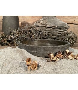Countryfield Schaal ro Bertus S grijs-L30B30H5CM - aardewerk