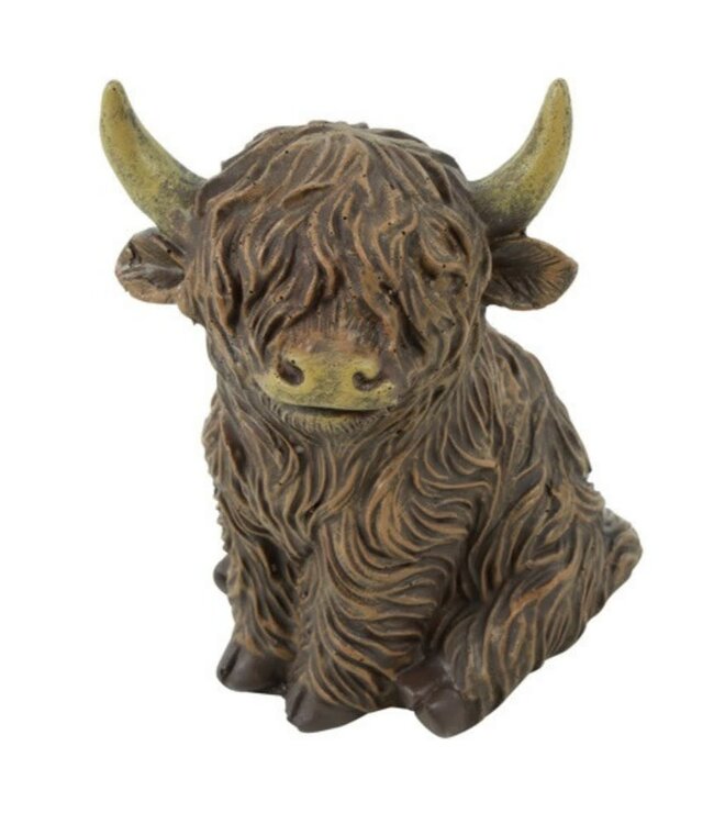 Countryfield Schotse hooglander zittend Walker M bruin-11x8,5x14CM