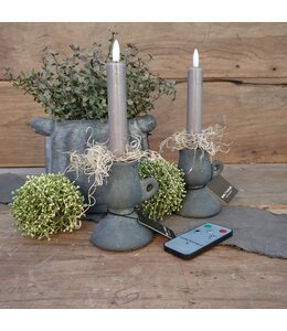 Countryfield @ Dinerkaars rustiek Ø2,2CM LED ro Lyon S s2 grijs-L2B2H15CM