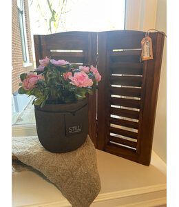 Still ### wordt niet verzonden - 48062 - Planter Line S Dark Brown - 16 x 16 cm