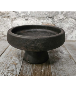 @ Wood schaal op voet D20xH12cm