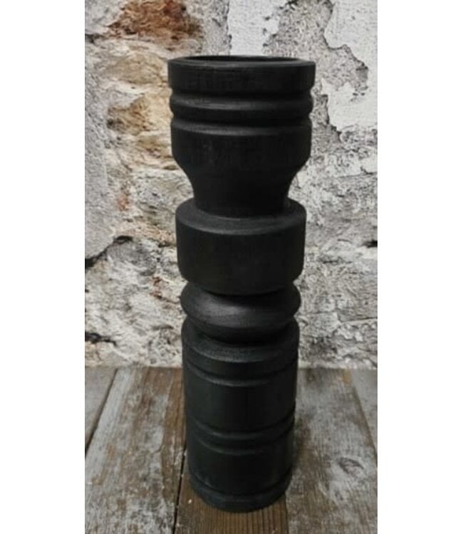 Wood kandelaar 10x37cm
