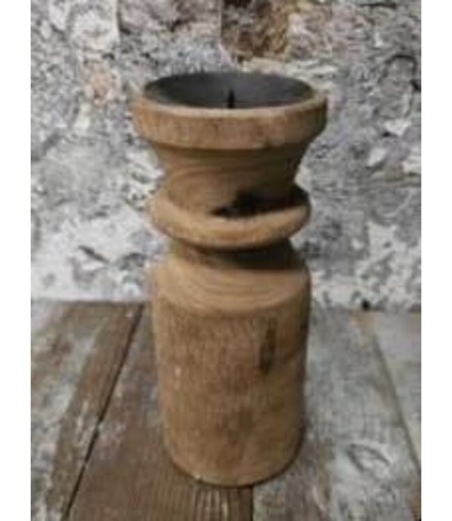 Kandelaar hout L 11x23cm