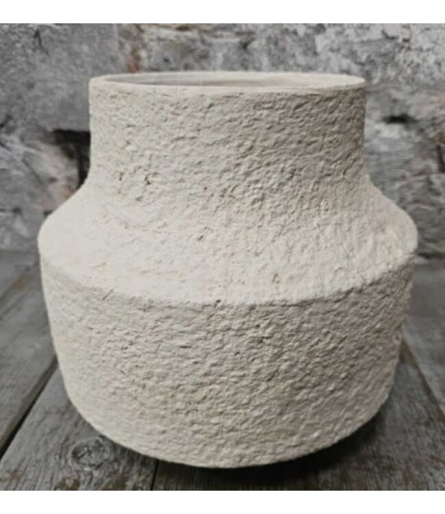 Pors vaas off white 24x22cm