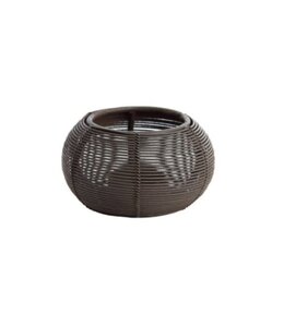 @ Theelicht Ø11x7 cm BIANO mat donker bruin