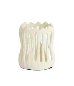 @ Theelicht Ø11x13 cm TIVOLI mat crème