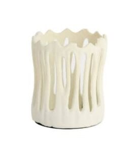@ Theelicht Ø8,5x10 cm TIVOLI mat crème