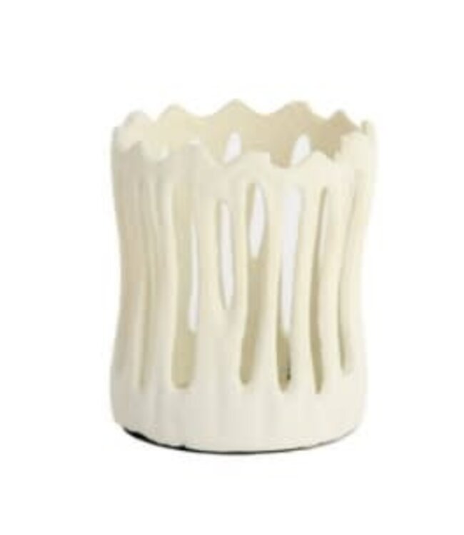 Theelicht Ø8,5x10 cm TIVOLI mat crème