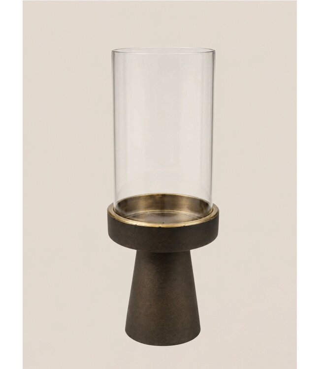#  Candle Holder Dauphin D14 H35cm Bronze