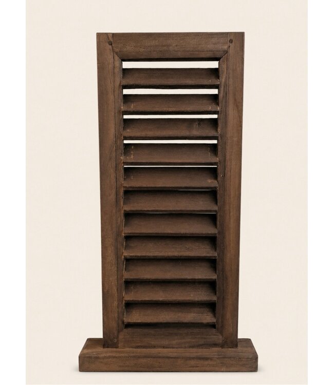 # Houten louvreluik op voet - zonder paneel - naturel - 38 x 8 x 75 cm