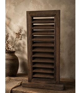 @ Houten louvreluik op voet - zonder paneel - naturel - 38 x 8 x 75 cm