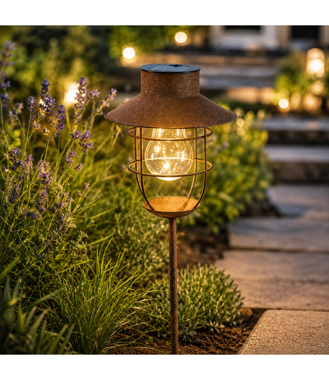 Countryfield Solarlamp steker LED ro Daryl roest-L15B15H89CM