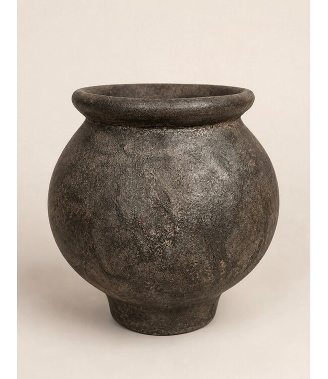 # Bloempot aardewerk - ca.  20 x 20 x 22 cm - brown
