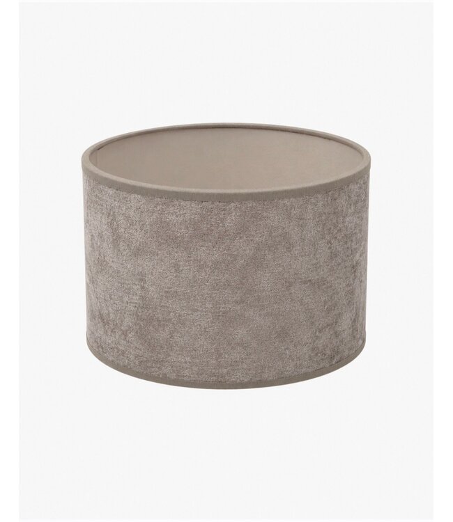 2060 - KKL - lampenkap -creme  velours melee - 20 x 20 x 13 cm