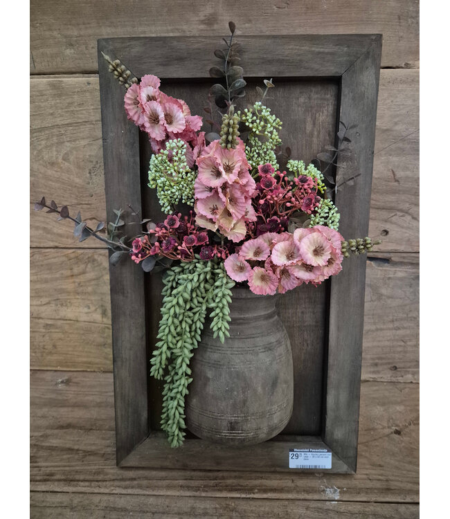 # Mix - Houten paneel met vaas - 30 x 50 cm excl. deco - kleur kan afwijken