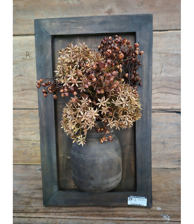 # Mix - Houten paneel met vaas - 30 x 50 cm excl. deco - kleur kan afwijken