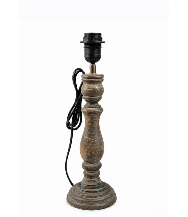 # Houten lampvoet (303) per stuk- 12 x 12 x 30 cm (39 cm incl. fitting) - excl. kap