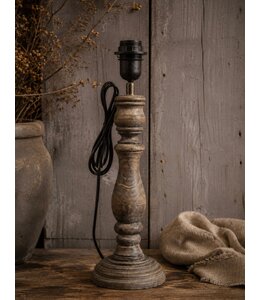 # Houten lampvoet (303) per stuk- 12 x 12 x 30 cm (39 cm incl. fitting) - excl. kap