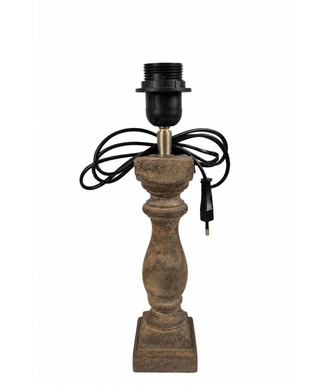# Houten lampvoet (304) per stuk- 8 x 8 x 25 cm (34 cm incl. fitting) - excl. kap