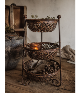 Metalen etagere triple