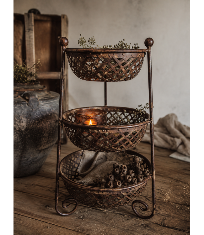 Metalen etagere triple