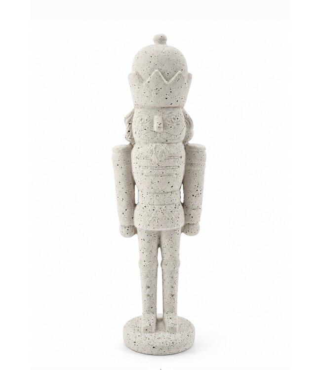 Aardewerk figuur notenkraker beige - 9x8x31cm