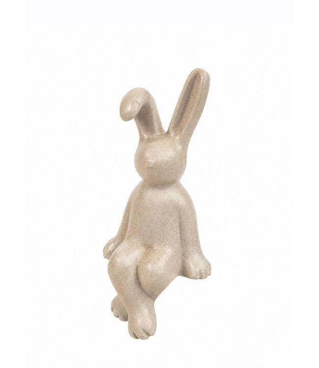Aardewerk ornament bunny zittend M - 5,5x4,5x11,5cm