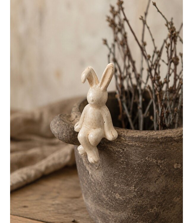 Aardewerk ornament bunny zittend S