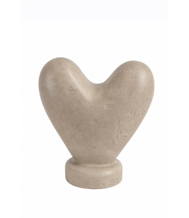Aardewerk ornament heart L - 19x19x20cm