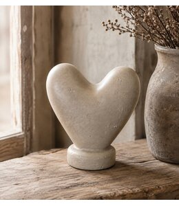 Aardewerk ornament heart L - 19x19x20cm