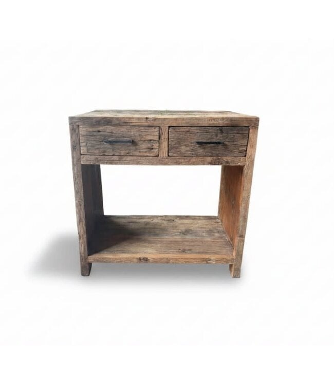 Truckbodywood sidetable Morris - 80 × 44 × 80 cm