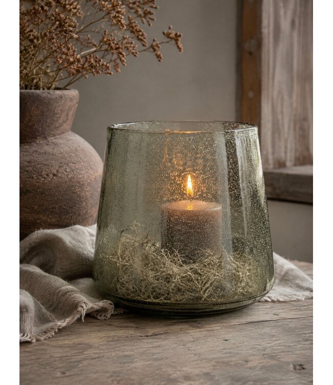 Countryfield Vaas - bubbelglas - taps - ca. 27 x 27 x 23 cm