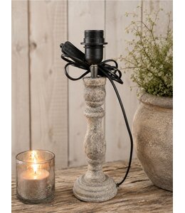 Houten lampvoet (305) - 11 x 11 x 30 cm (39 cm incl fitting)