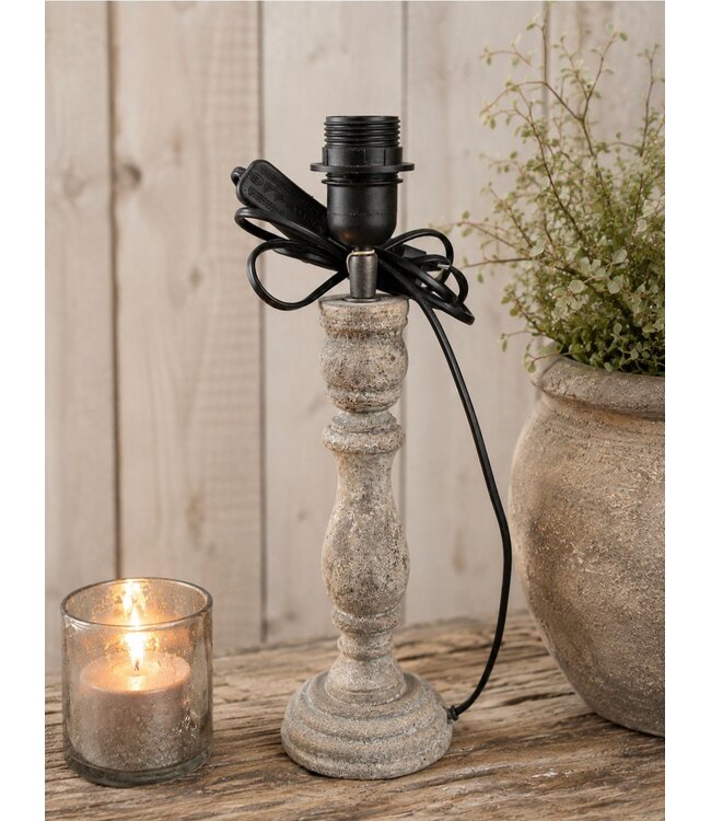 Houten lampvoet (305) - 11 x 11 x 30 cm (39 cm incl fitting)