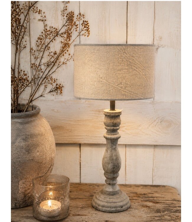 T004 - OV recht - Lampenkap - shabby - 25 x h15 x 12 - (excl. voet)