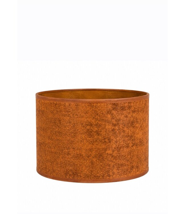 2061 - KKL - lampenkap - oranje velours - 20 x 20 x13 cm - (excl. voet)