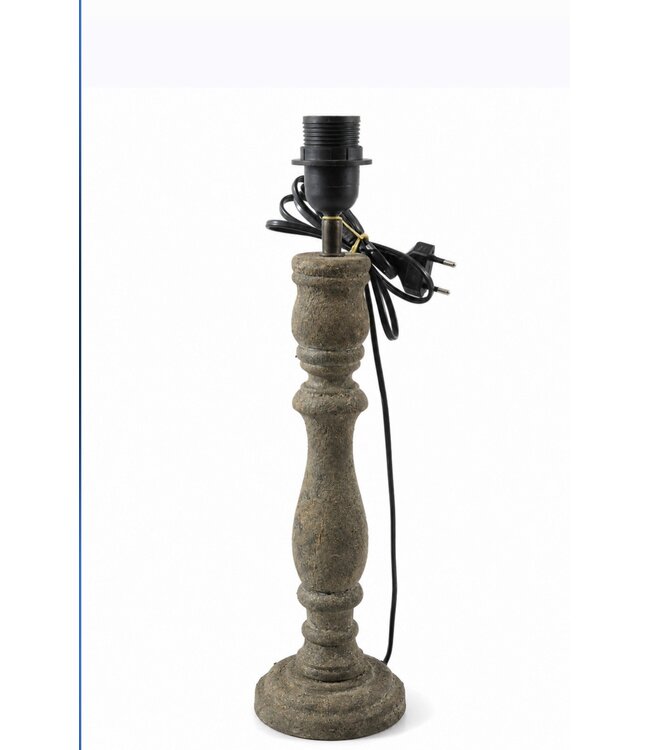 Houten lampvoet (306) - 14 x 14 x 40 cm (49 cm incl fitting)