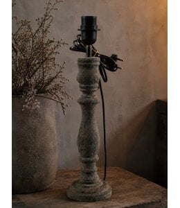 Houten lampvoet (306) - 14 x 14 x 40 cm (49 cm incl fitting)