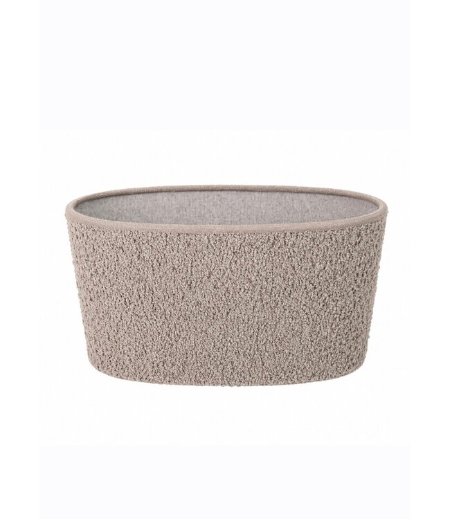 OV recht - Lampenkap - teddy grijsbeige  - 25 x h15 x 12 - (excl. voet)
