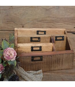 @ Robuuste organizer - hout - ca. 34 x 13 x 25 cm - foto kan iets afwijken