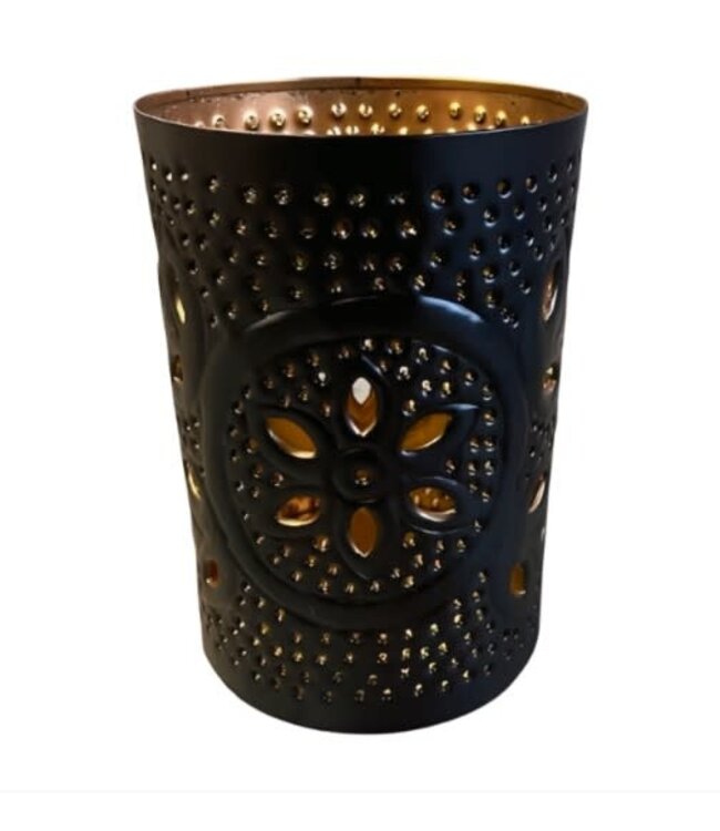 Iron candleh bl L D14H20cm