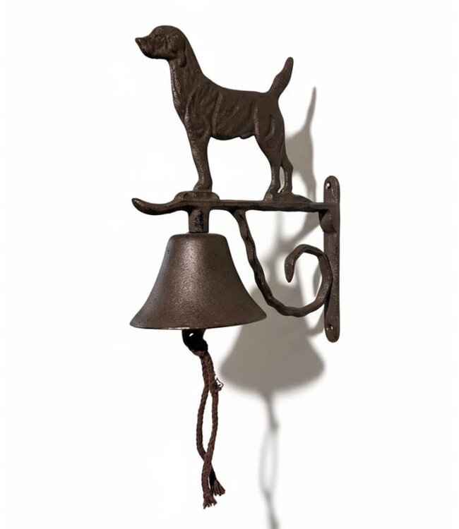 @ Deurbel hond Iron - gietijzer - ca. 22 x 27 cm