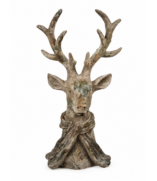 Countryfield Hert m/sjaal Percy M grijs-15,5x12x30CM
