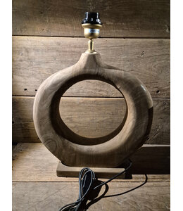Houten lampvoet (257) per stuk- 38 x 12 x 42 cm (51 cm incl. fitting) - excl. kap