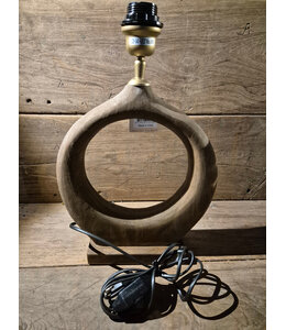 Houten lampvoet (256) per stuk- 27 x 8 x 32 cm (41 cm incl. fitting) - excl. kap