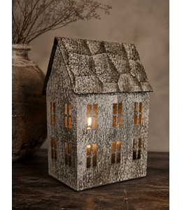 Countryfield Metalen waxinehuis - ca. 20 x 13,5 x 28 cm - per stuk