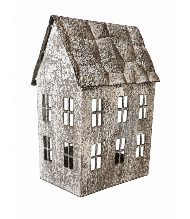Countryfield Metalen waxinehuis - ca. 20 x 13,5 x 28 cm - per stuk